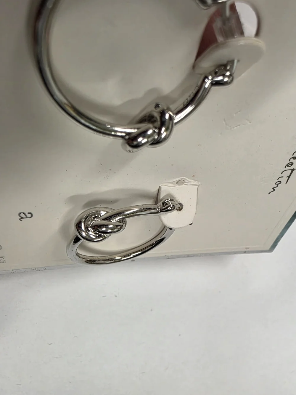 a new day Silver Knot Detail Hoop Earrings Sterling Silver Post